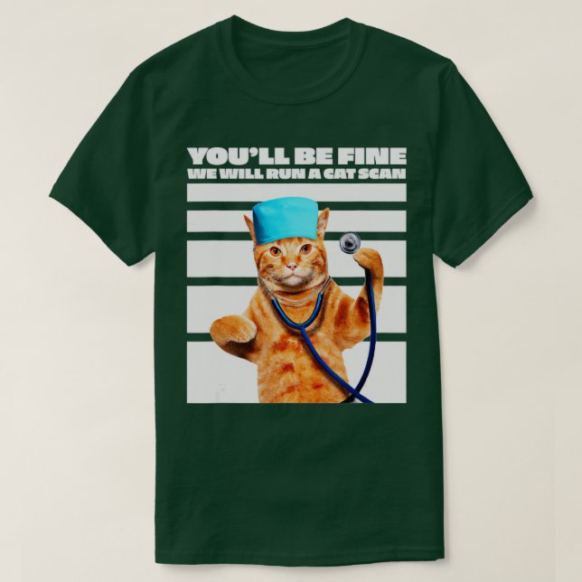 T-shirt Infirmière Cat Nous Dirigeons Un Balayage Cat Plai (Design devant)