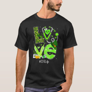T-shirt Infirmière CCA Vie Amour Chanceux St Patrick Day I