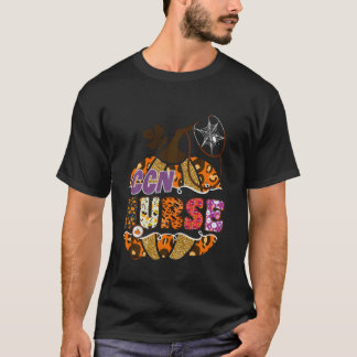 T-shirt Infirmière CCN Halloween Citrouille Léopard Soins