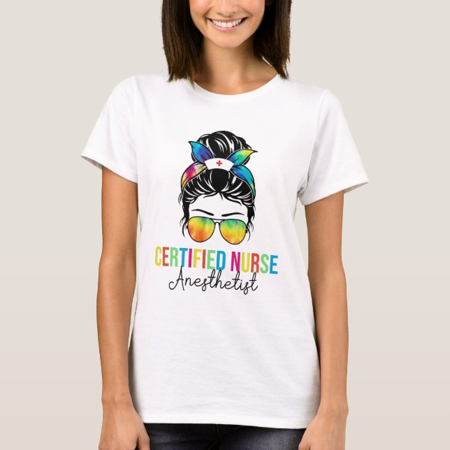 T-shirt Infirmière certifiée anesthésiste (Devant)