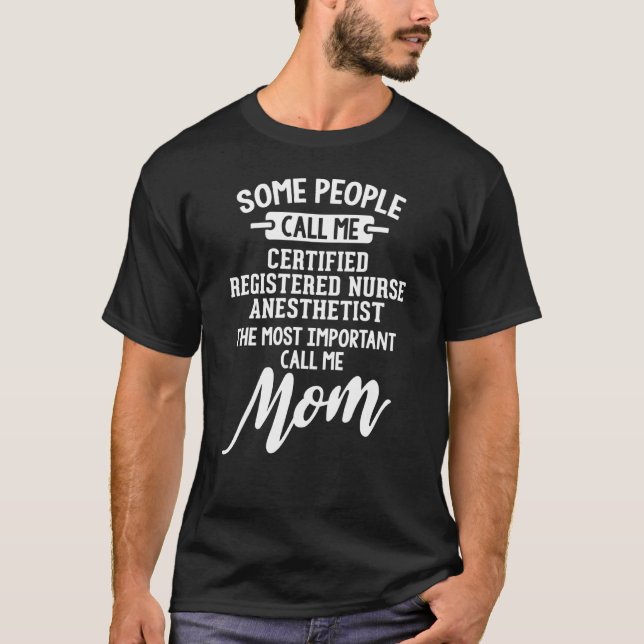 T-shirt Infirmière certifiée Anesthetist Maman Design (Devant)