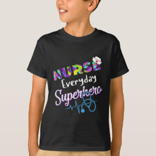 T-shirt Infirmière chaque jour Superhero Coloriage Interna