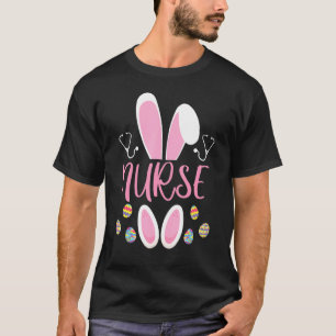 T-shirt Infirmière Chasse aux Oeufs de Pâques Rabbit Rn Jo