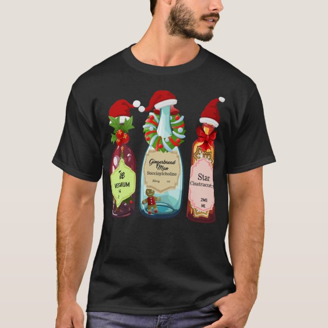 T-shirt Infirmière Chemise, Pain d'épices Homme Arbre étoi (Devant)