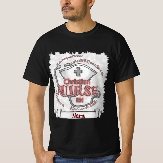 T-shirt Infirmière chrétienne axiom (Devant)