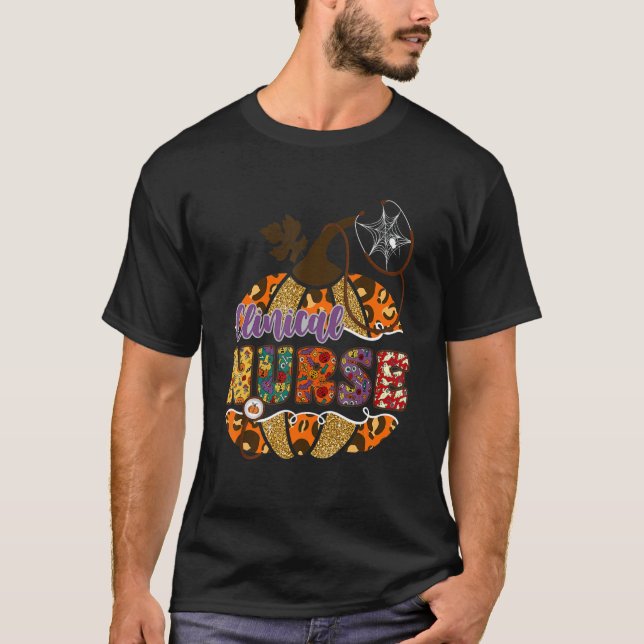 T-shirt Infirmière clinique Stethoscope Infirmière Hallowe (Devant)