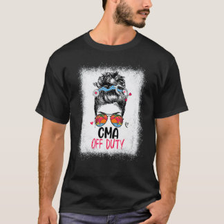 T-shirt Infirmière CMA Stéthoscope Nœud Décoiffé Plage Été