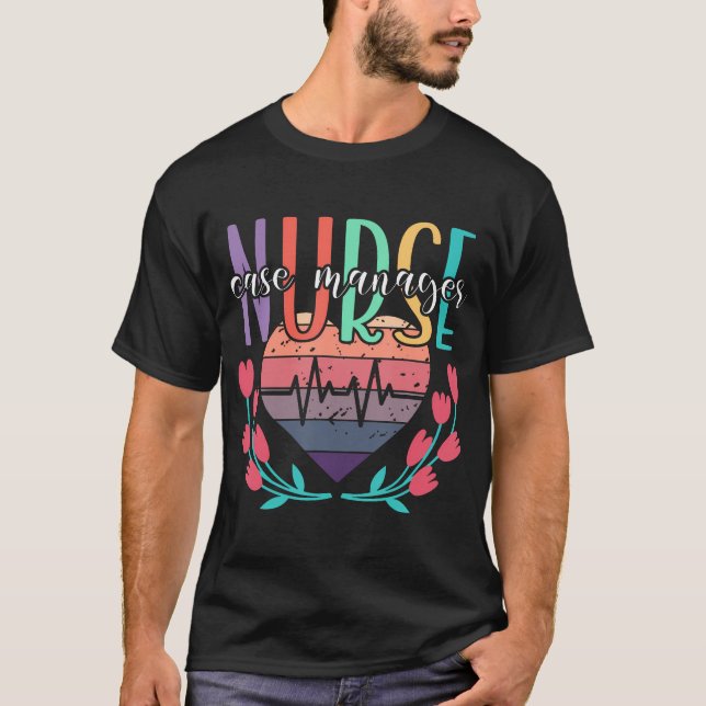 T-shirt Infirmière Coque Gestionnaire Coeur (Devant)