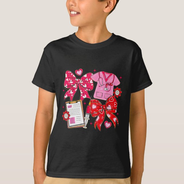 T-shirt Infirmière Coquette Arc Saint-Valentin Infirmière  (Devant)
