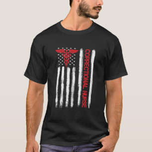 T-shirt Infirmière correctionnelle Patriotique US American