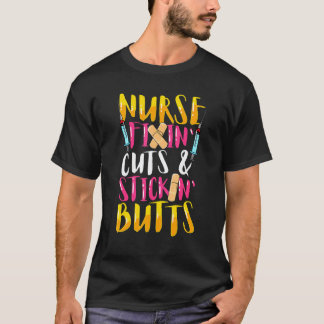 T-shirt Infirmière Corrigeant Coupures Scrub Vie École D'i