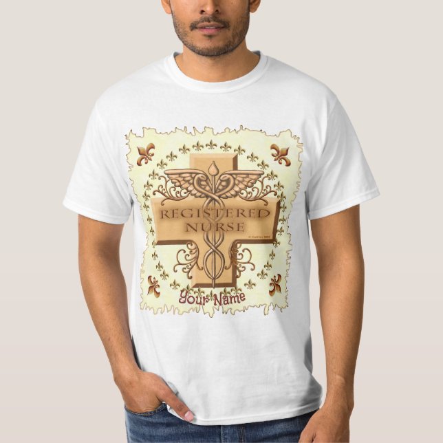 T-shirt Infirmière Cross Caduceus RN (Devant)