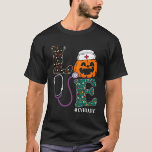 T-shirt Infirmière CVICU Halloween Citrouille Effrayante A