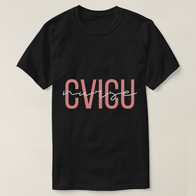 T-shirt Infirmière CVICU Infirmière Cardiaque Infirmière i (Design devant)
