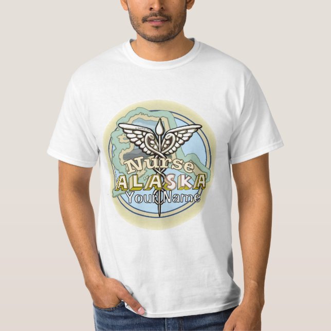T-shirt Infirmière d'Alaska Caducée (Devant)