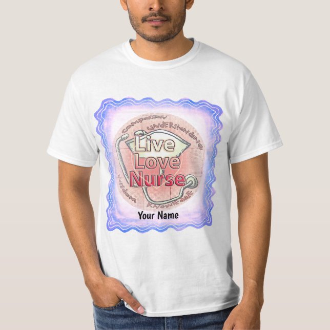 T-shirt infirmière d'amour en direct (Devant)