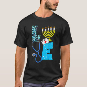 T-shirt Infirmière d'amour Hanoukka Chanukah Infirmières j