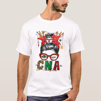 T-shirt Infirmière de Buffalo Plaid X mas