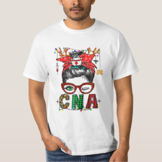 T-shirt Infirmière de Buffalo Plaid X mas Raglan