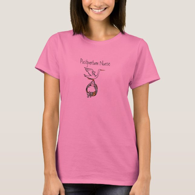 T-shirt infirmière de c, bébé, infirmière de bébé, OB, (Devant)
