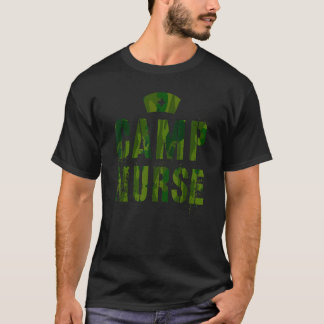 T-shirt Infirmière de camp camouflage Santé Camping Médica