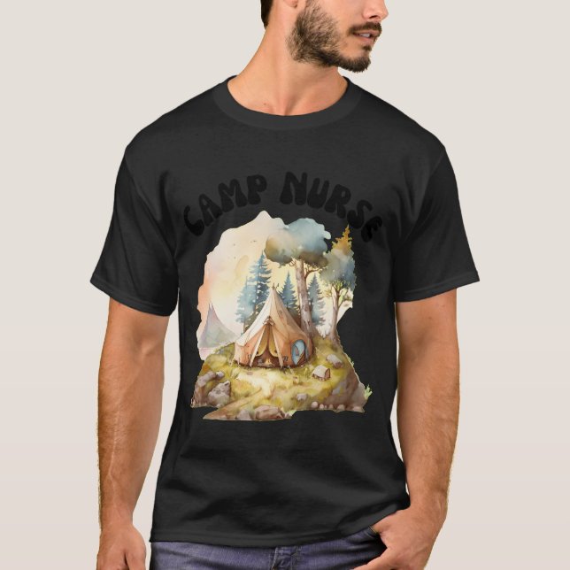 T-shirt Infirmière de camp famille (Devant)