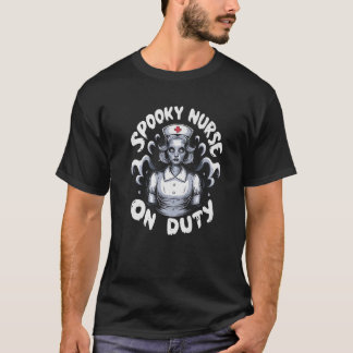 T-shirt Infirmière De Camp Halloween Infirmière Éffrayante