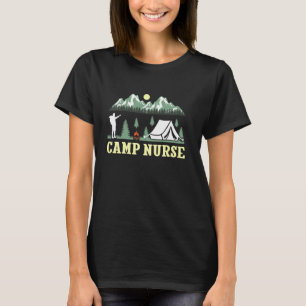 T-shirt Infirmière de camping drôle de conception pour l'é