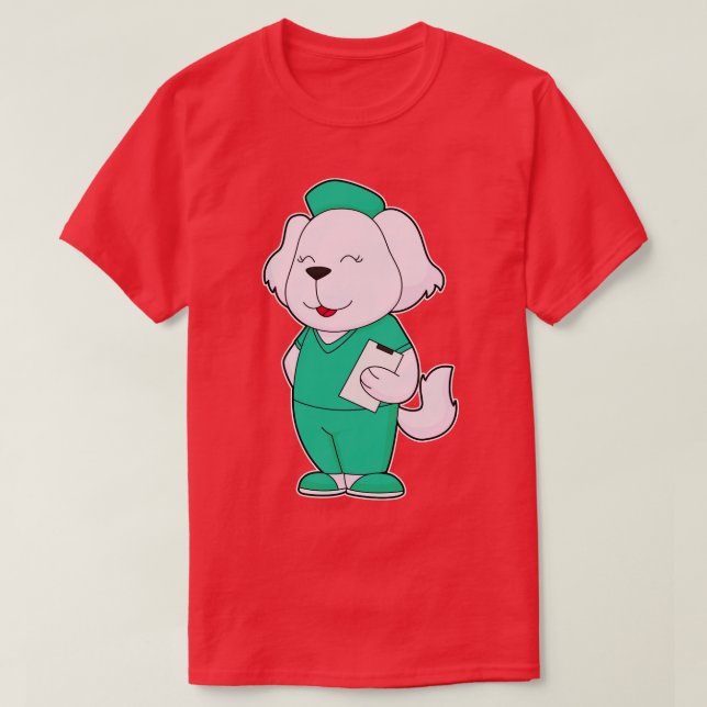 T-shirt Infirmière de chien (Design devant)