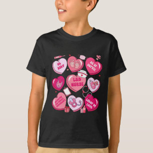 T-shirt Infirmière de garde Saint-Valentin Cœur de bonbon