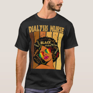 T-shirt Infirmière de la dialyse Afro-Afro-Américaine Hist