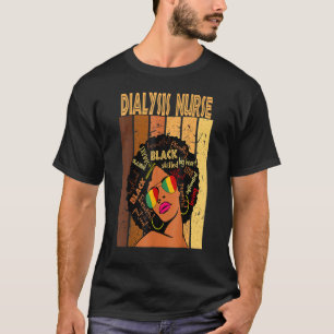 T-shirt Infirmière de la dialyse Afro-Afro-Américaine Hist