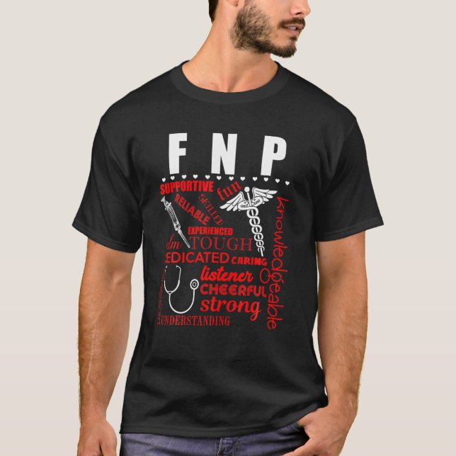T-shirt Infirmière de la famille FNP Praticien fiable Funn (Devant)