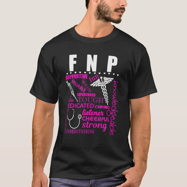 T-shirt Infirmière de la famille FNP Praticien fiable Funn (Devant)
