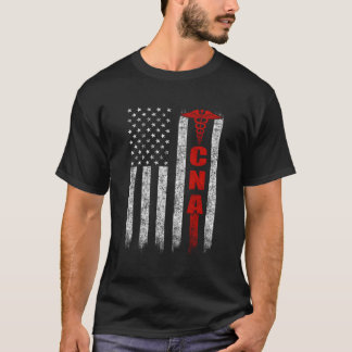T-shirt Infirmière de la Fierté patriotique du drapeau amé