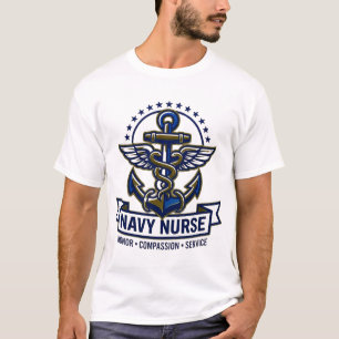 T-shirt Infirmière de la Marine Honneur Compassion Service