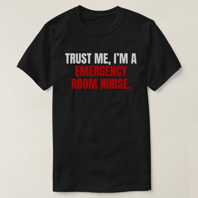T-shirt Infirmière de la salle d'urgence (Design devant)