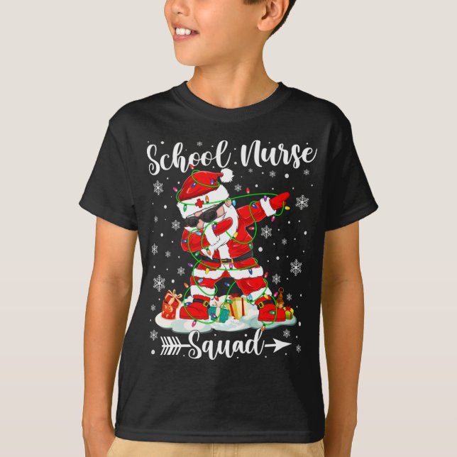 T-shirt Infirmière de l'école Squad Cute Infirmière Noël D (Devant)