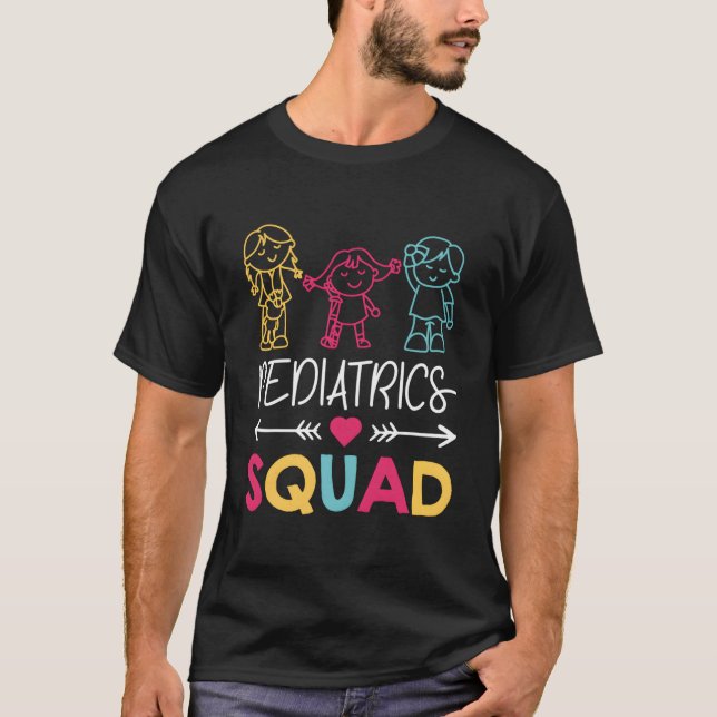 T-shirt Infirmière de l'équipe de pédiatrie (Devant)