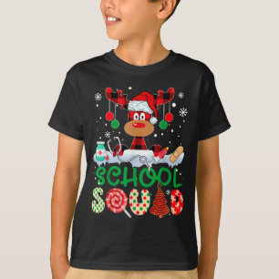 T-shirt Infirmière de l'équipe scolaire renne buffle carre