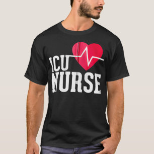 T-shirt Infirmière de l'ICU Hôpital Médicale de coeur Urge