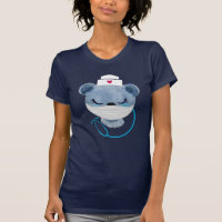 Infirmière de l'ours mignonne portant un Masque Mé