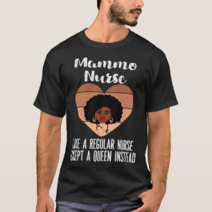 T-shirt Infirmière de mammographie noire CNA LPN APN Melan
