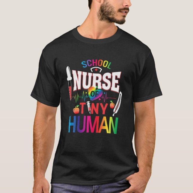 T-shirt Infirmière De Minuscules Humains Infirmière De Ret (Devant)