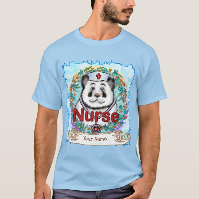T-shirt infirmière de Panda (Devant)