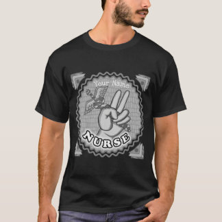 T-shirt Infirmière de Peace caduceus