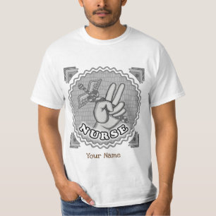 T-shirt Infirmière de Peace caduceus