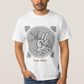 T-shirt Infirmière de Peace caduceus