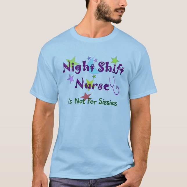 T-shirt Infirmière de poste de nuit PAS POUR des POULES (Devant)