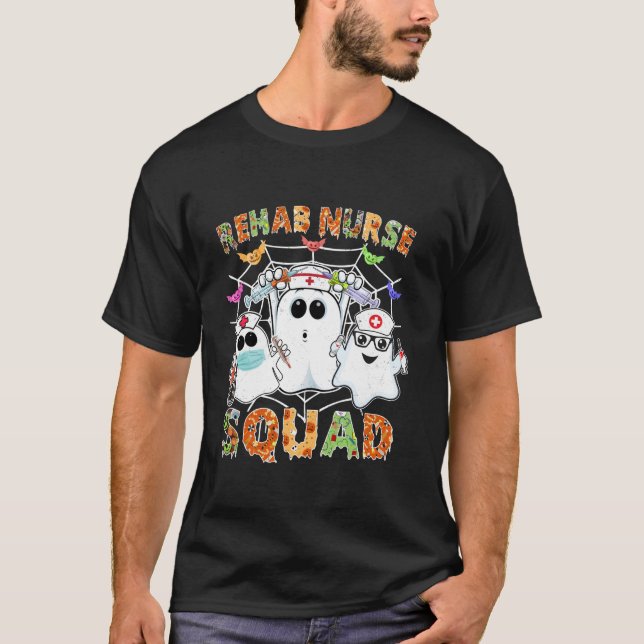 T-shirt Infirmière de réadaptation Boo Halloween RN Corres (Devant)